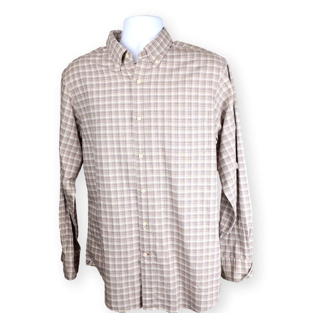 Cremieux Men’s Slim Fit Plaid Button-Down Shirt L NWT